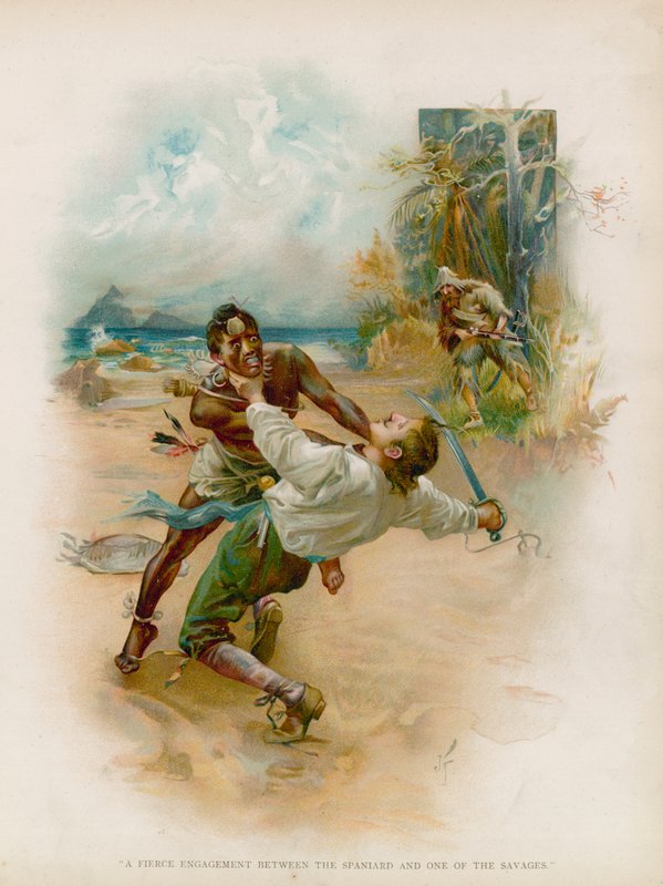 Ilustrace pro Robinsona Crusoe od Joseph Finnemore