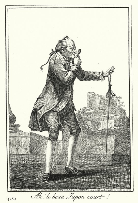 Ach! Krásná krátká sukně (rytina) od Joseph Franz von (after) Goez