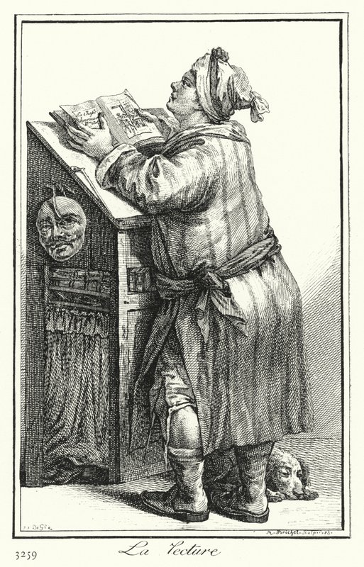 čtení (rytí) od Joseph Franz von (after) Goez