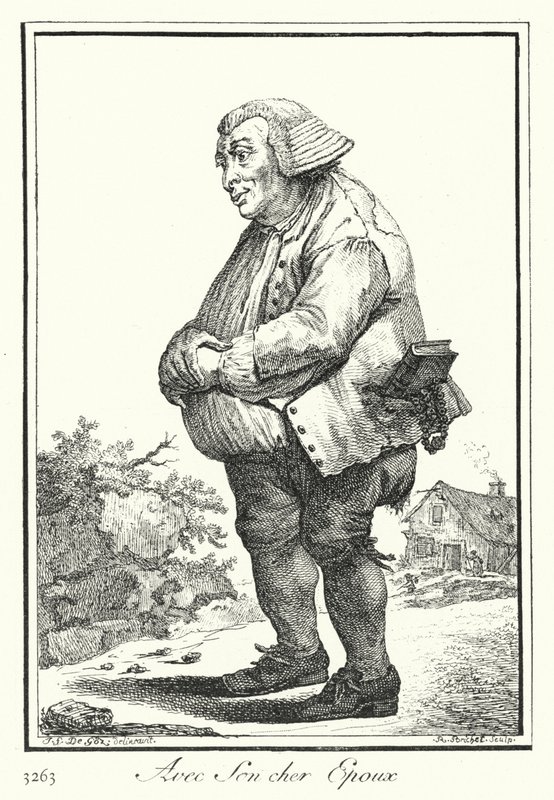 Se svým drahým manželem (rytina) od Joseph Franz von (after) Goez