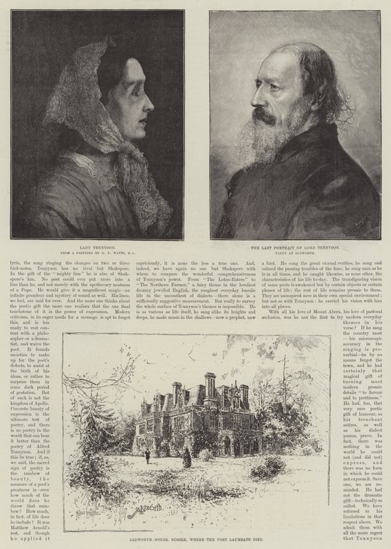 Alfred, baron Tennyson, laureát básnické ceny od Joseph Holland Tringham