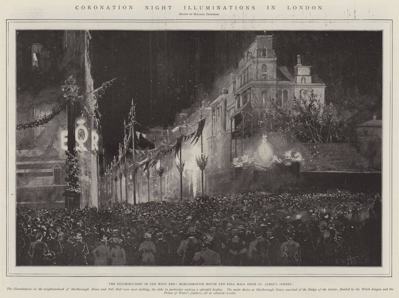 Korunovační noční osvětlení v Londýně od Joseph Holland Tringham