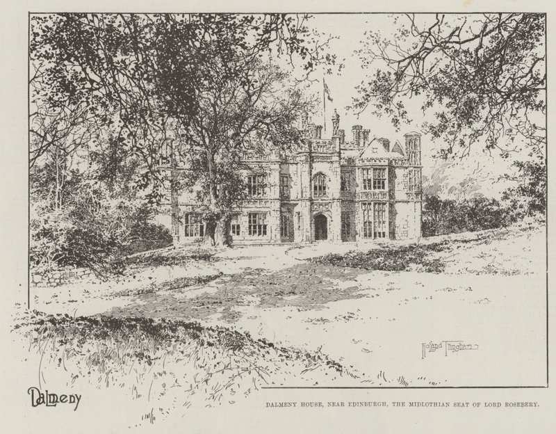 Dalmeny House, poblíž Edinburghu, Midlothianské sídlo lorda Roseberyho od Joseph Holland Tringham