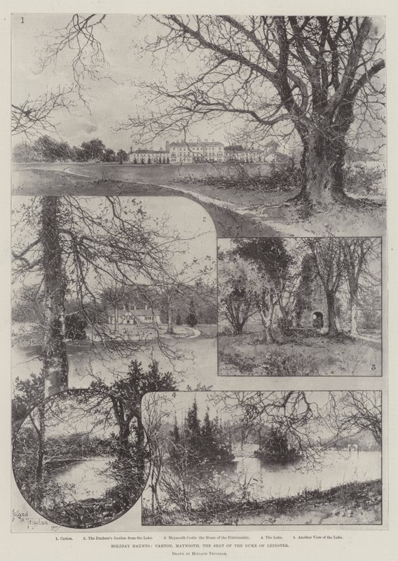 Holiday Haunts, Carton, Maynooth, sídlo vévody z Leinsteru od Joseph Holland Tringham