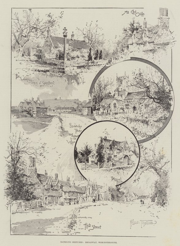 Rambling Sketches, Broadway, Worcestershire od Joseph Holland Tringham