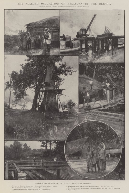 Údajná okupace Kelantanu Brity od Joseph Holland Tringham