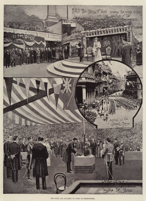 Vévoda a vévodkyně z Yorku v Birminghamu od Joseph Holland Tringham