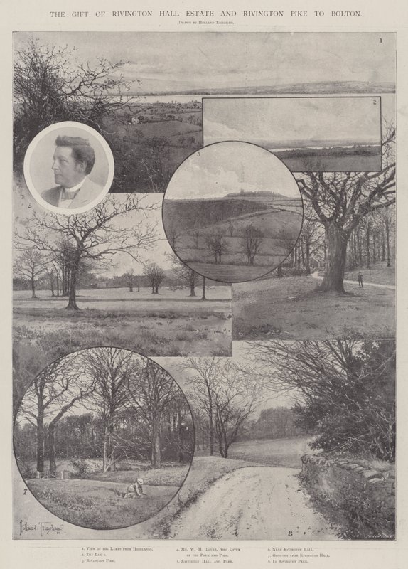 Dar Rivington Hall Estate a Rivington Pike Boltonovi od Joseph Holland Tringham