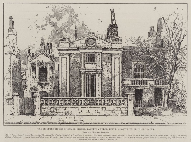 Strašidelný dům v Homer Street, Lambeth, Tudorův dům, bude brzy zbořen od Joseph Holland Tringham