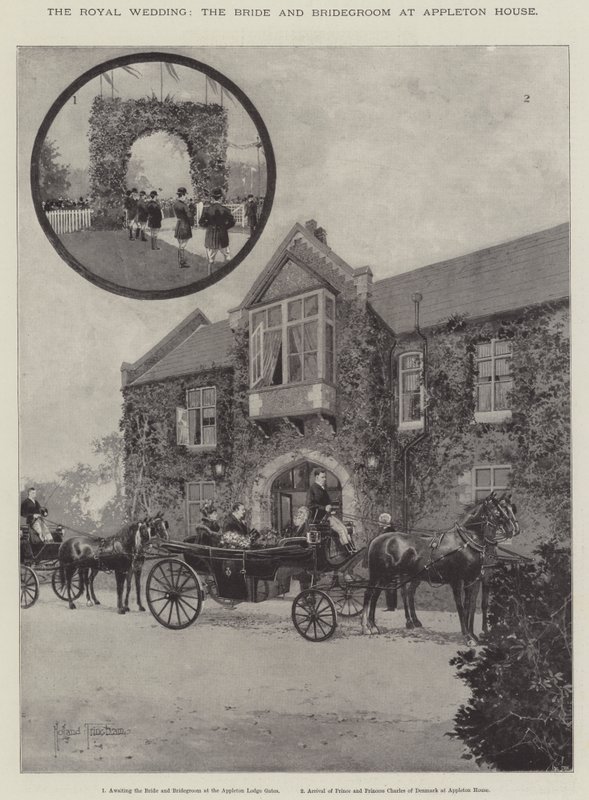 Královská svatba, nevěsta a ženich v Appleton House od Joseph Holland Tringham