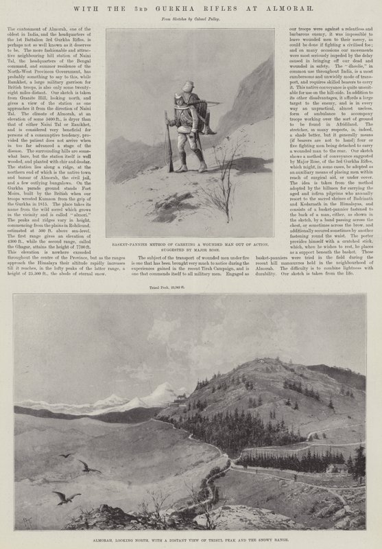 S 3. Gurkha puškami v Almorah od Joseph Holland Tringham