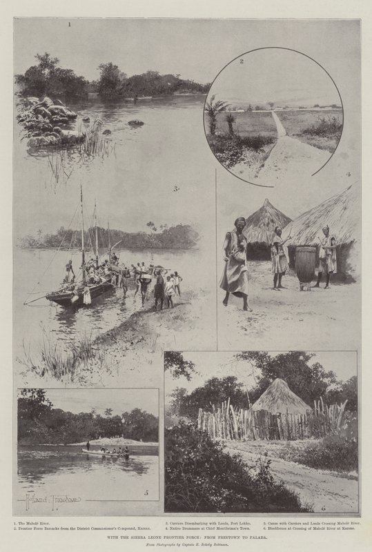 S Frontier Force Sierra Leone, od Freetownu po Falabu od Joseph Holland Tringham