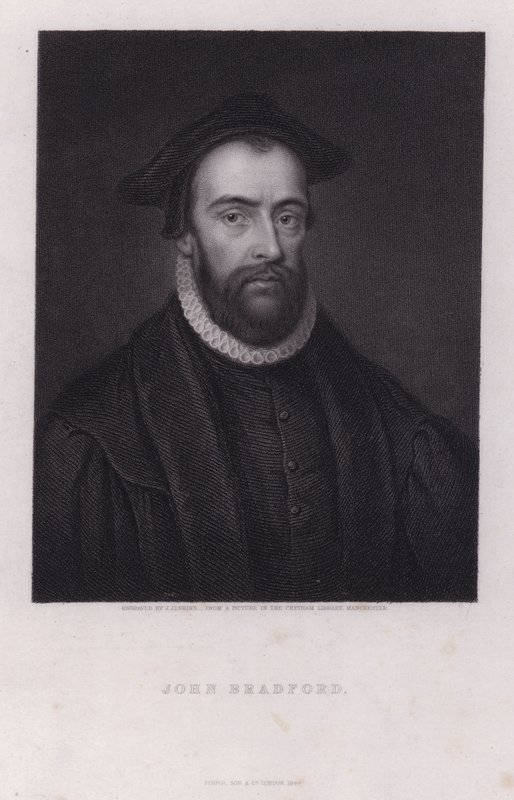 John Bradford, anglický protestantský mučedník (rytina) od Joseph John Jenkins