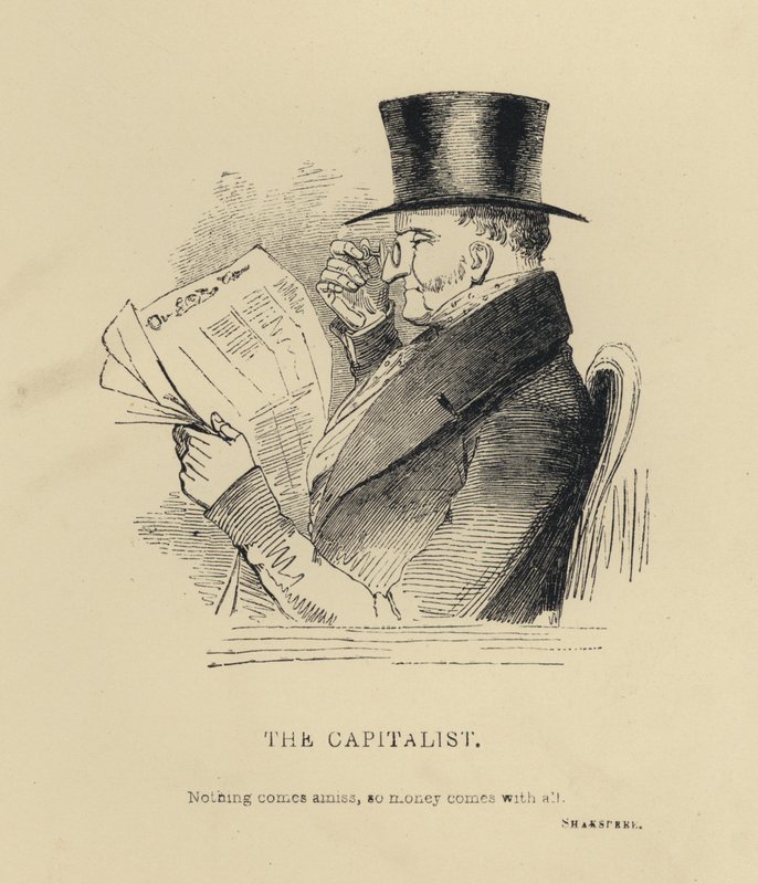 Kenny Meadows: The Capitalist (rytina) od Joseph Kenny (after) Meadows