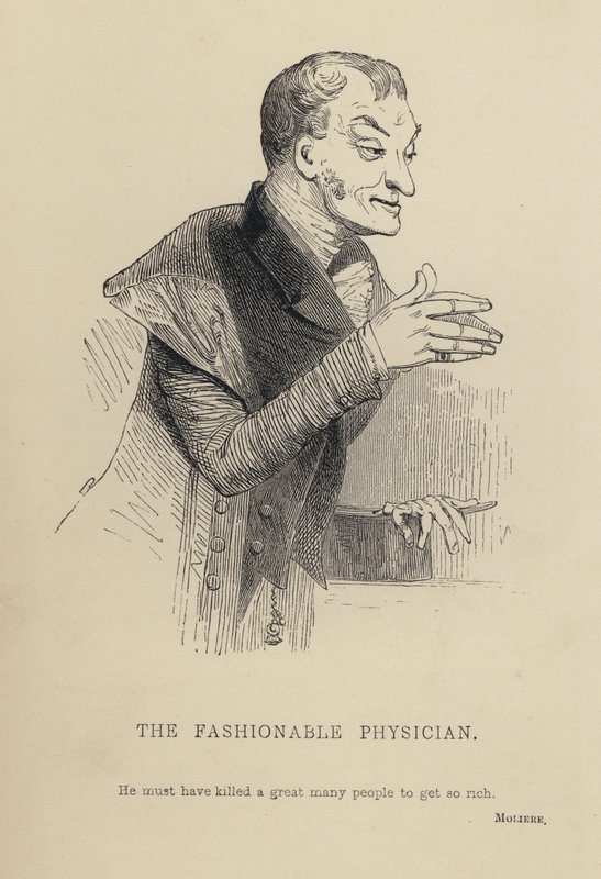 Kenny Meadows: The Fashionable Physician (rytina) od Joseph Kenny (after) Meadows