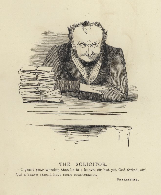 Kenny Meadows: The Solicitor (rytina) od Joseph Kenny (after) Meadows