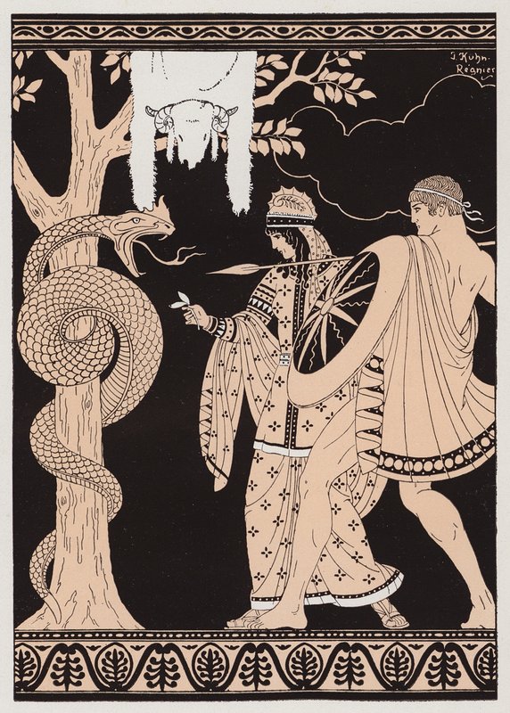 Jáson a zlaté rouno (barevná litografie) od Joseph Kuhn Regnier