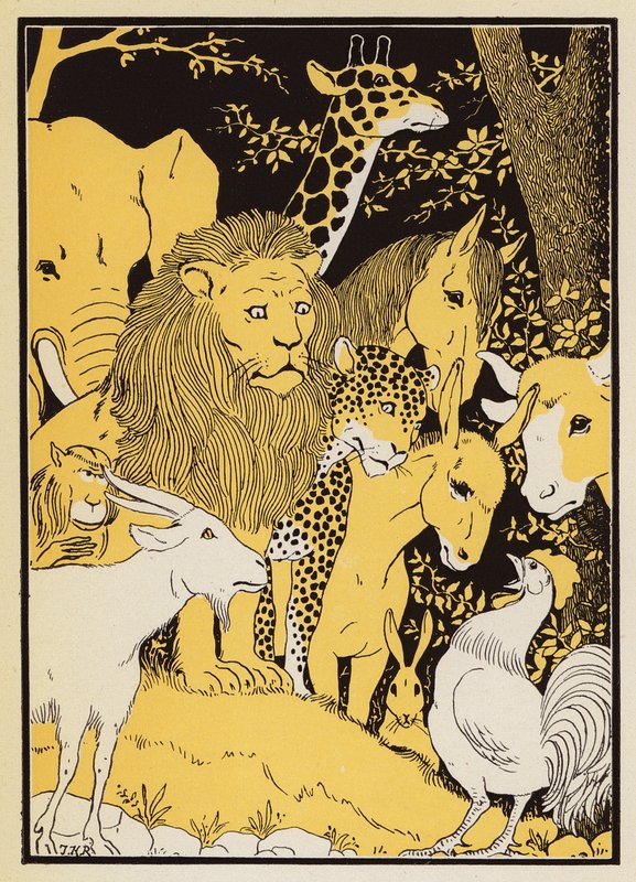 Le Proces de Renart (barevná litografie) od Joseph Kuhn Regnier