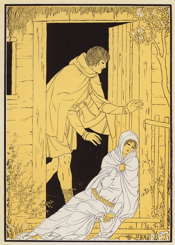 Berthe aux Grands Pieds (barevná litografie) od Joseph Kuhn Regnier