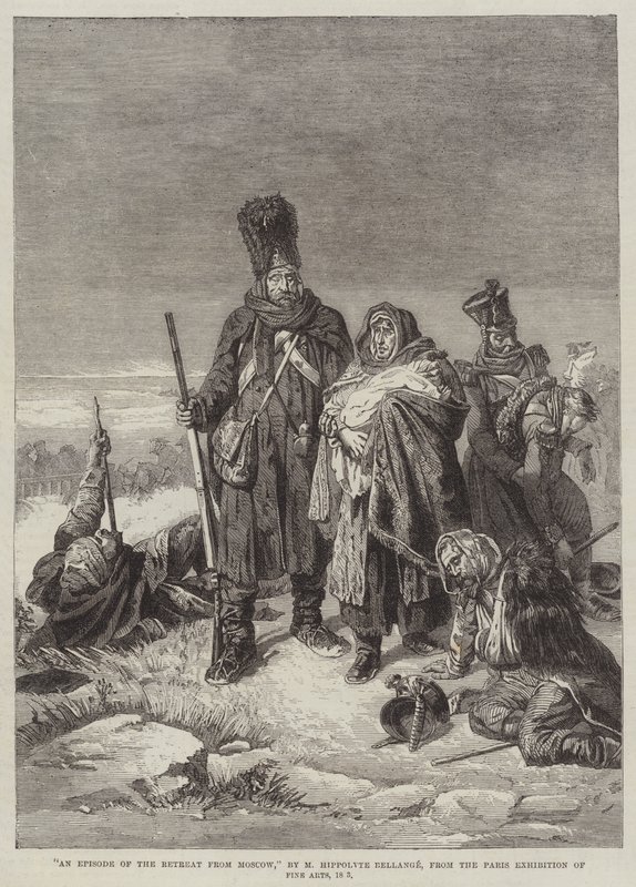 Epizoda z ústupu z Moskvy od Joseph Louis Hippolyte Bellange