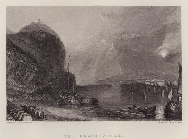 Drachenfels (barevné lito) od Joseph Mallord William (after) Turner