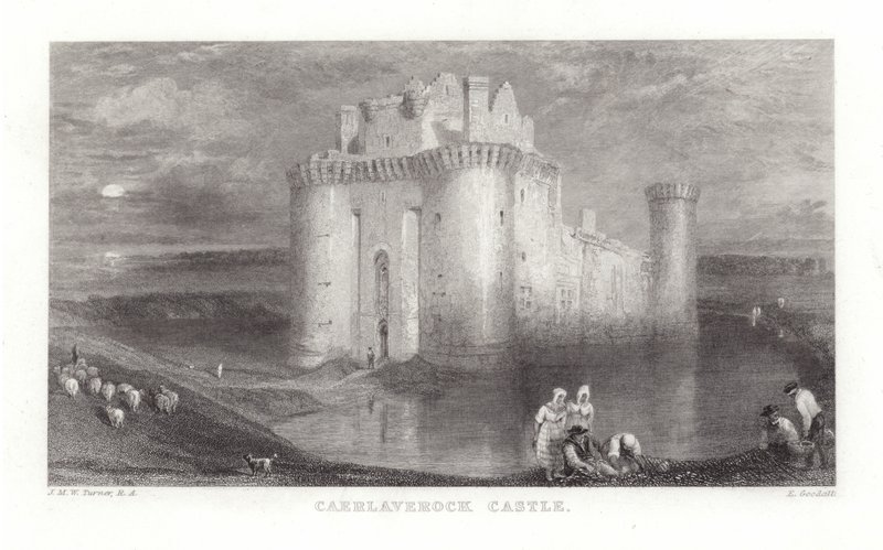 Hrad Caerlaverock od Joseph Mallord William Turner