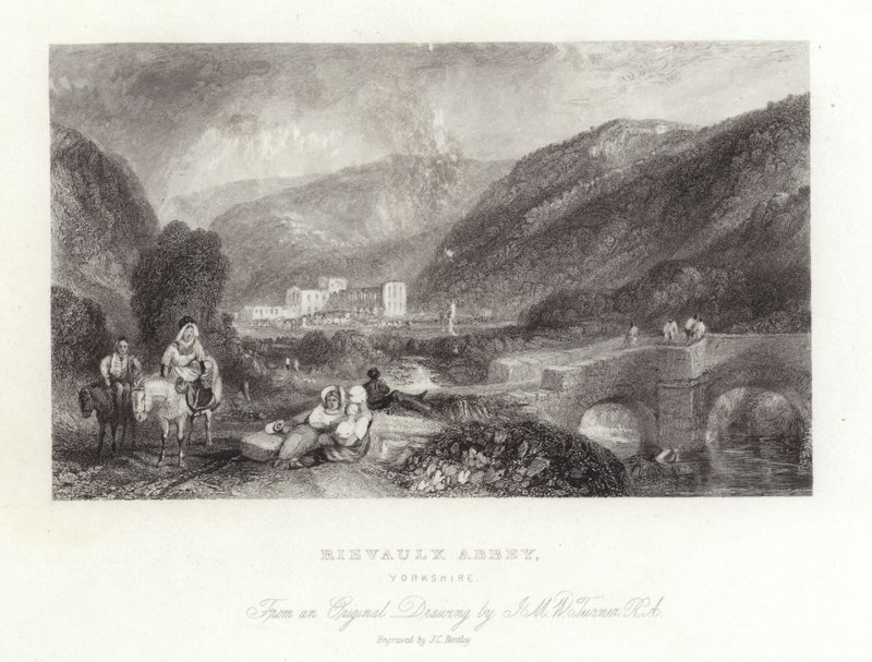 Opatství Rievaulx v Yorkshire od Joseph Mallord William Turner