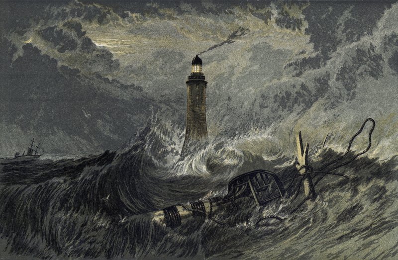 Eddystonský maják od Joseph Mallord William Turner