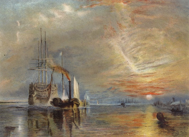 „Starý Temeraire přitáhl na své poslední kotviště“ od Joseph Mallord William Turner
