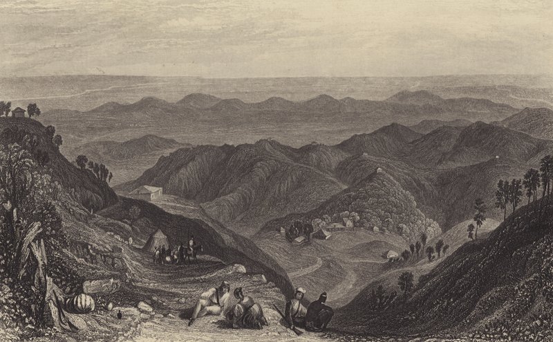 Mussoorie a Doon z Landouru od after Joseph Mallord William Turner