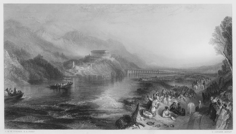 Otevření Walhally, z obrázku v Národní galerii od after Joseph Mallord William Turner