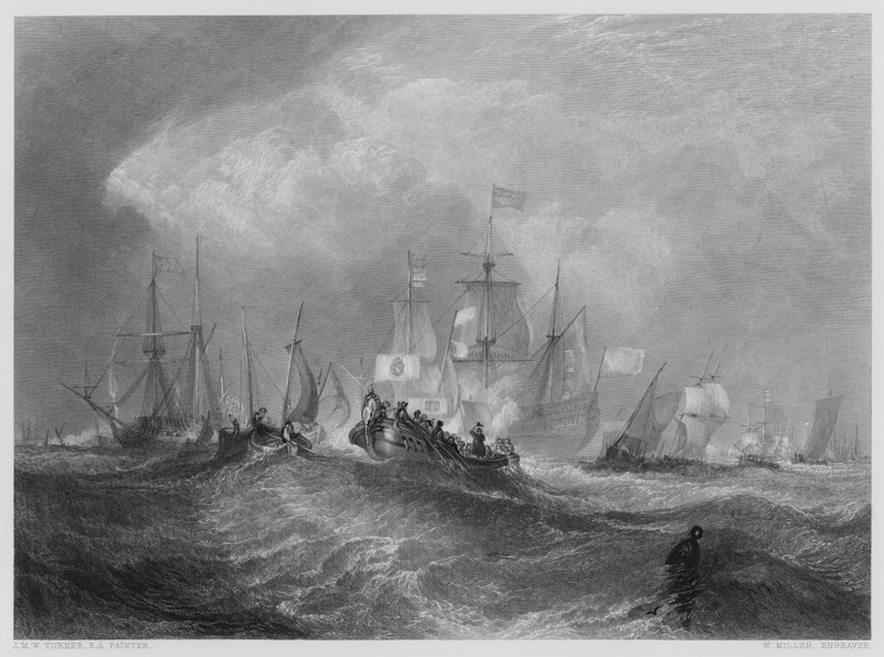 Prince of Orange Landing at Torbay, z obrázku v galerii Vernon od after Joseph Mallord William Turner