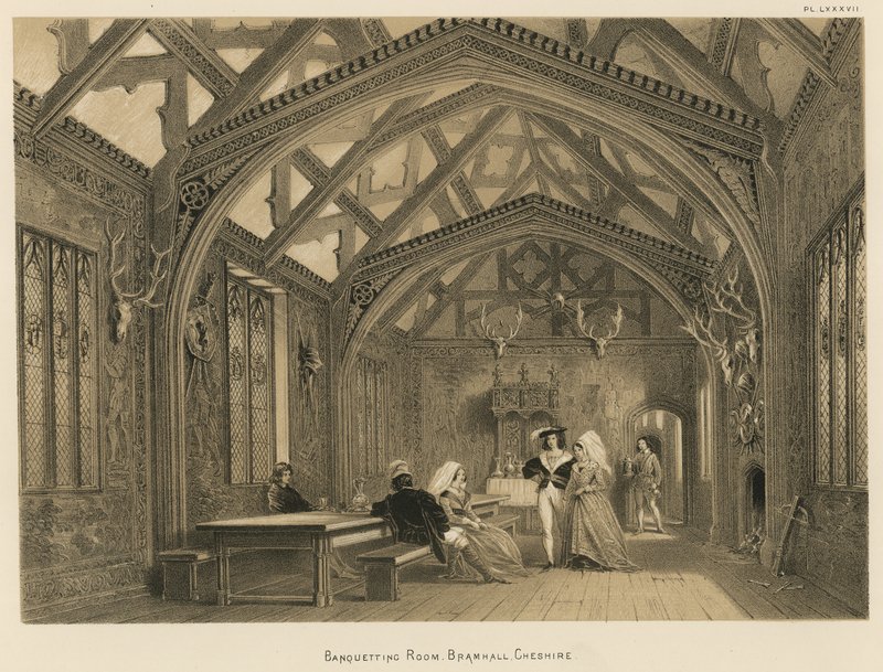 Banketní místnost, Bramhall, Cheshire od Joseph Nash