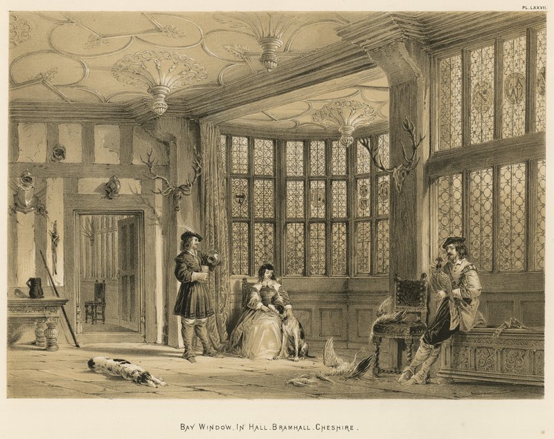 Bay Window, In Hall, Bramhall, Cheshire od Joseph Nash
