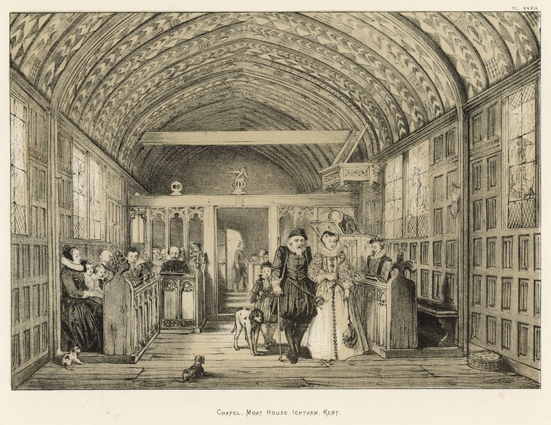 Kaple, Moat House, Ightham, Kent od Joseph Nash