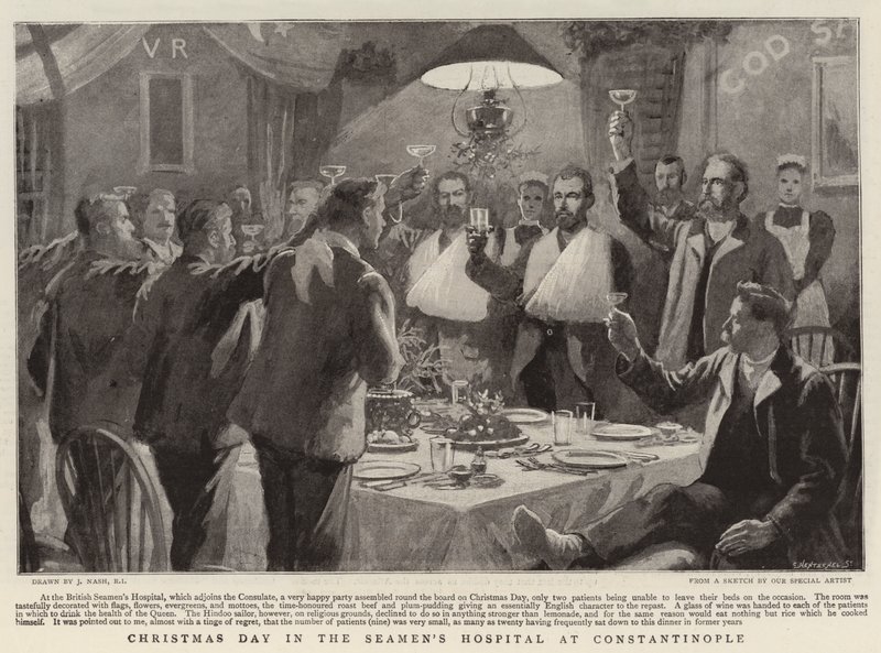 Štědrý den v námořní nemocnici v Konstantinopoli od Joseph Nash