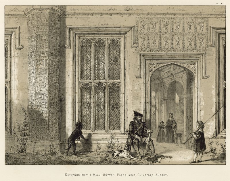 Vchod do Hall, Sutton Place, poblíž Guildford, Surrey od Joseph Nash