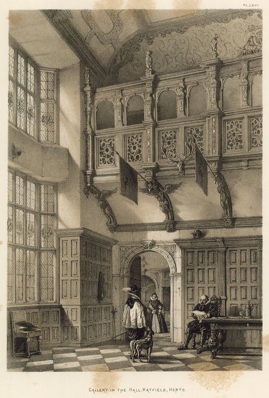 Galerie v Hall, Hatfield, Herts od Joseph Nash