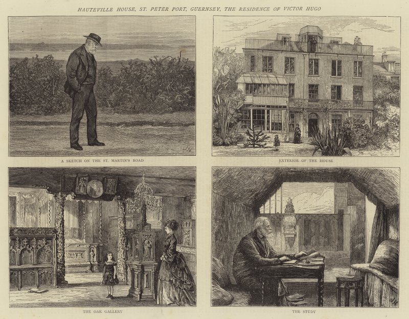 Hauteville House, St Peter Port, Guernsey, rezidence Victora Huga od Joseph Nash