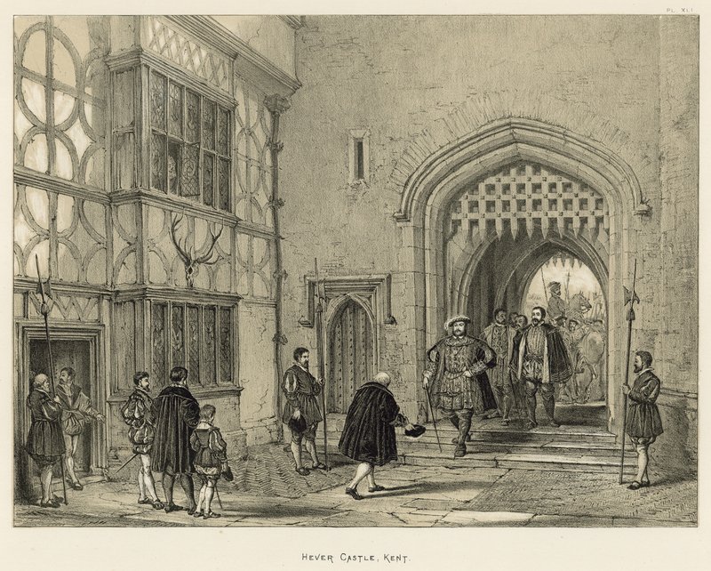 Hrad Hever, Kent od Joseph Nash