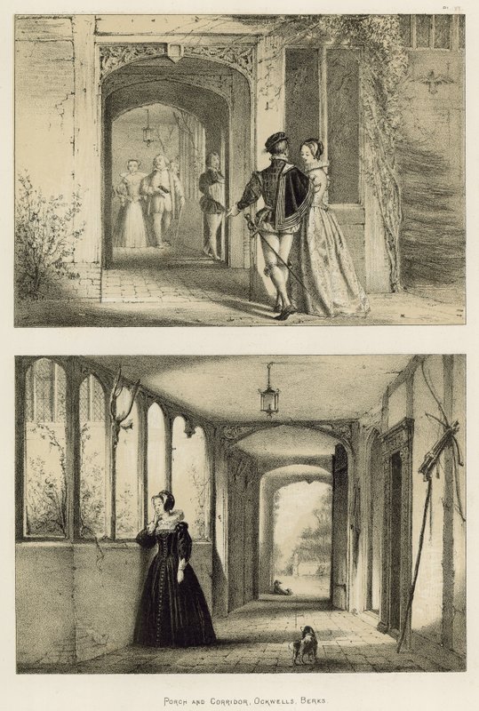 Veranda a chodba, Ockwells, Berks od Joseph Nash