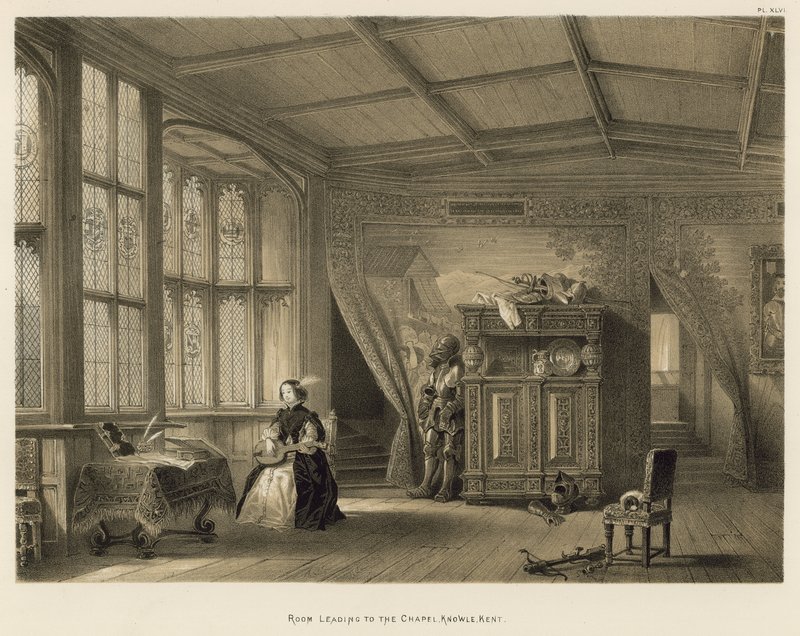 Místnost vedoucí do kaple, Knowle, Kent od Joseph Nash