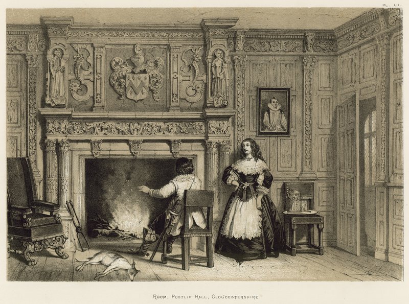 Místnost, Postlip Hall, Gloucestershire od Joseph Nash