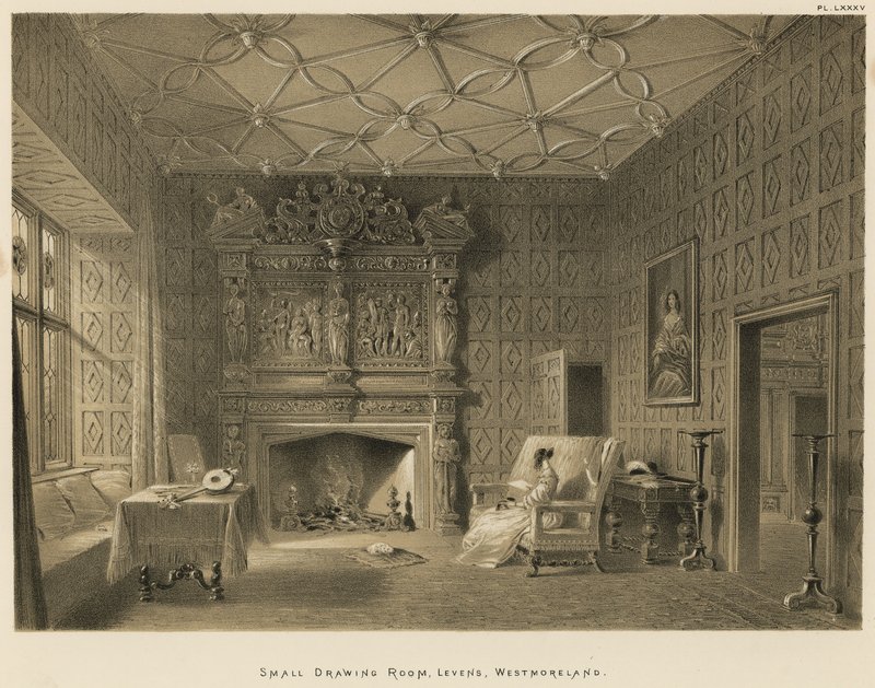 Malý salon, Levens, Westmoreland od Joseph Nash