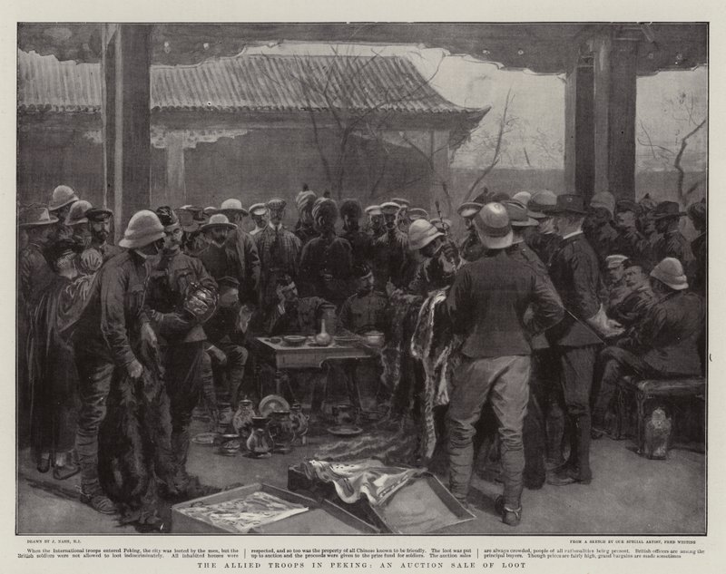 Spojenecká vojska v Pekingu, aukční prodej kořisti od Joseph Nash
