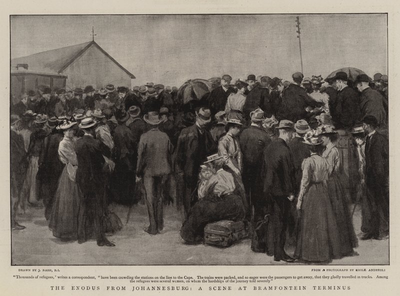 Exodus z Johannesburgu, scéna na Braamfontein Terminus od Joseph Nash