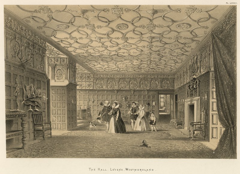 The Hall, Levens, Westmoreland od Joseph Nash