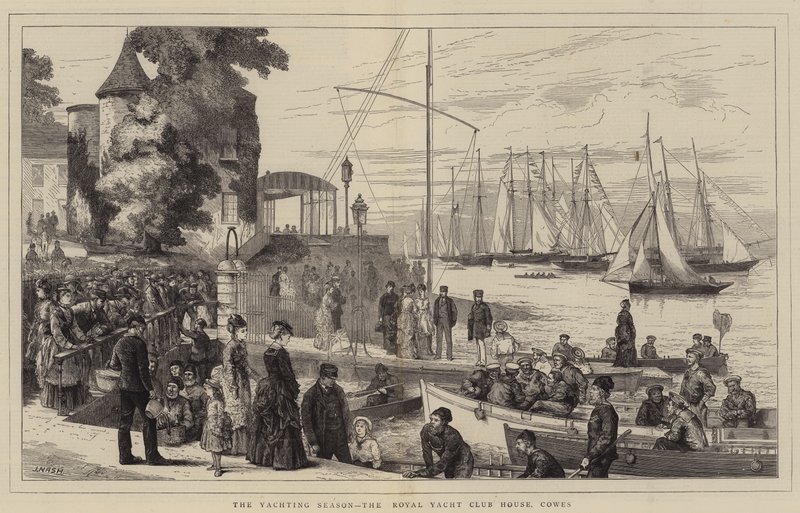 Jachtařská sezóna, Royal Yacht Club House, Cowes od Joseph Nash