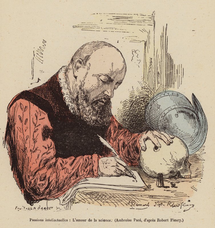 Láska k vědě (kolorovaná rytina) od Joseph Nicolas (after) Robert Fleury