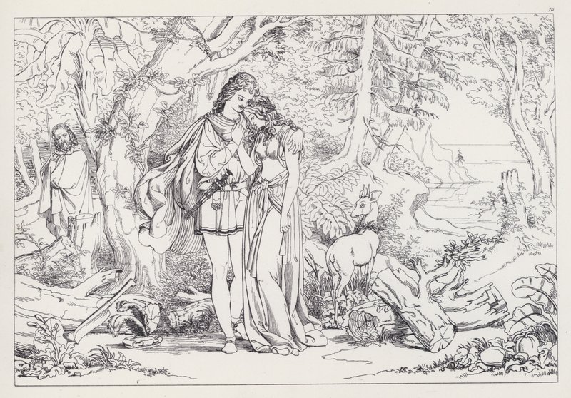 Shakespearova Bouře, dějství III, scéna 1 od Joseph Noel after Paton